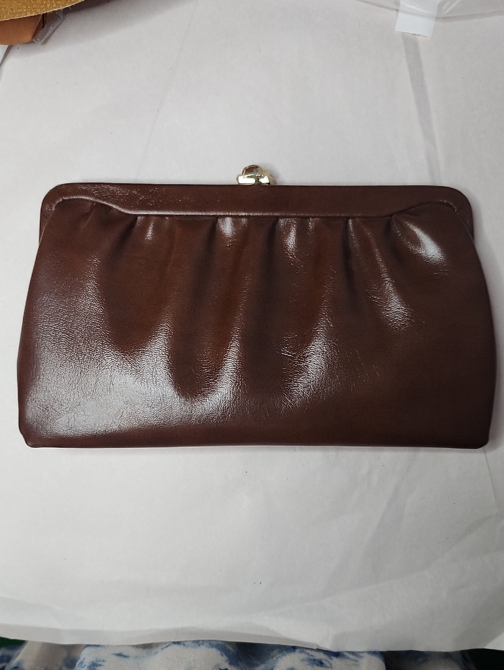 Classic Brown Patton Leather Clutch Wallet - Timeless Women's Bag
